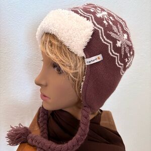 Carhartt Rounded Crown Ear Flaps Full Fleece Lining Thermal Warm Streetwear OS